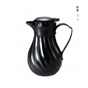 1.2L Black White Classic Portable Insulated Coffee Pitcher with Leak-Resistant <b>Plastic</b> Carafe - Product Image 1