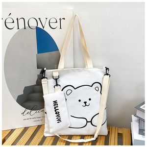 Sac Tendance 2024 borsa di tela con astuccio per gli studenti per make up lezioni a tracolla borsa a tracolla da donna - Product Image 4