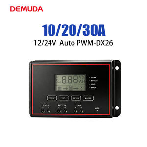 ตัวควบคุมการชาร์จพลังงานแสงอาทิตย์ Demuda 10A 20A 30A 20A PWM 12v 24v อัตโนมัติอัจฉริยะ สำหรับแบตเตอรี่ลิเธียม แบตเตอรี่ตะกั่วกรด RV USB - Product Image 1