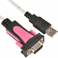 Cable Adaptador USB RS232 con Chipset FT232RL+ZT213, Puerto Macho DB9, Convertidor USB RS-232, Revestimiento de PVC, 2m de Longitud, Control Industrial
