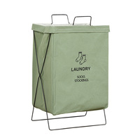 NFS Cadre pliable en fer Panier à linge sale Cadre en acier Boîte de rangement à domicile pour le linge sale
