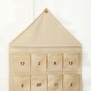 Calendario dell'Avvento Vintage in Tela di Cotone Ricamata con Grandi Tasche per Bambini, Decorazione Natalizia per la Famiglia <span class=keywords><strong>Gina</strong></span> - Product Image 4