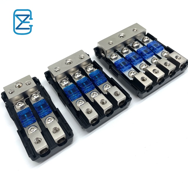 3 Way 12V/24V Mini Anl Fuse Holder 60 AMP Fuse Distribution Block Automotive Fuse Box for Car Truck Boat Audio Stereo Amplifier