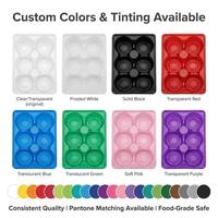 Boîtes à compartiments en plastique PP jetables personnalisées à 6 compartiments, 225x170x50mm, épaisseur 0,6mm, certifiées ISO/QS, OEM/ODM disponibles, nouveauté