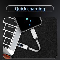 Nuevo Cable de Carga Rápida 5A 3 en 1 con Pantalla LED, Llavero con Cable USB-C de Carga Rápida, Cable USB Magnético Corto para Computadora, Cobre Puro