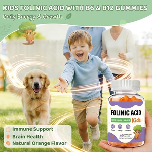 Gomitas de Ácido Fólico OEM con Complejo B Metilado, Metil <span class=keywords><strong>B12</strong></span>, B6, Suplemento de Folato para el Cerebro, la Concentración y el Crecimiento Saludable de los Niños - Product Image 4