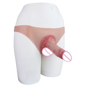 Realistic Wearable Silicone Pants <b>Dildo</b> Hollow Soft Lesbian Woman Man Masturbation Real Feel Penis Pants Adult Sex Toys Products - Product Image 5