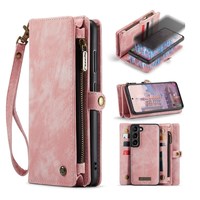 CASEME Portefeuille en cuir étui de téléphone magnétique sangle pour Samsung Galaxy S23 S22 S21 S20 ultra plus FE iPhone 15 14 13 12 pro max mini