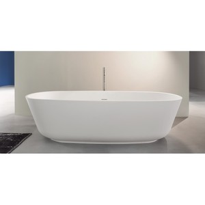 Antonio Lupi moderno lussuoso Baia vasca da bagno ovale bianco acrilico travertino pietra con aria massaggio ammollo funzione per bagni - Product Image 4