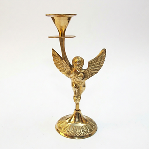 Support de Bougie en Aluminium Fait Main de Haute Qualité, Durable et Écologique, Design Ange Tendance, avec Boîte Cadeau, pour Décoration Maison et Temple - Product Image 1