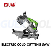 Scie à onglets électrique, scie à ruban à coupe à froid, acier inoxydable, profil en aluminium, 220V 1100W Exuan SC-2501, coupe maximale de 12 mm