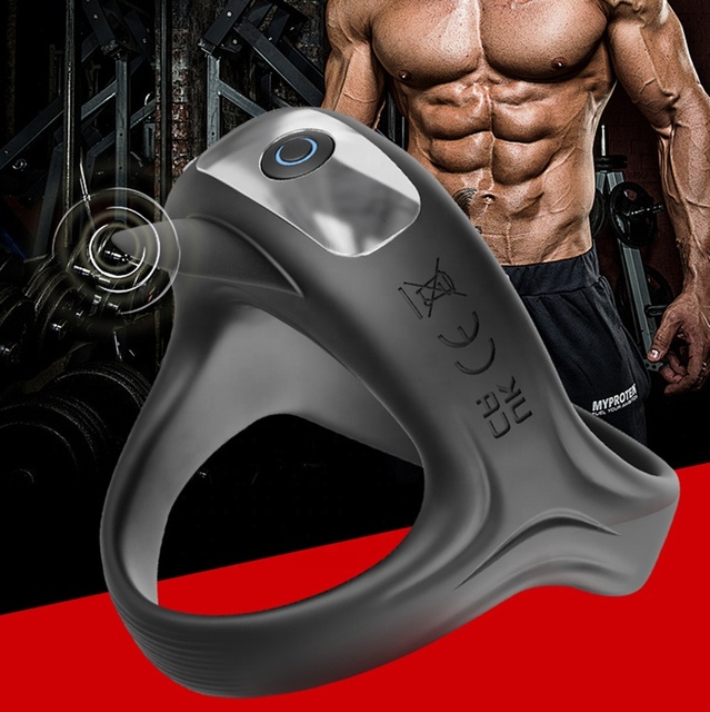 Men's USB Charging Vibrotone Vibrating Ring Anal Sex Trainer Toy with Triangular-Lock Vibration Massage Vibrator