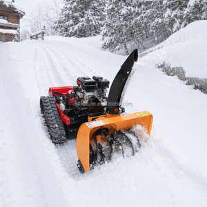 Souffleuse à neige et tondeuse à gazon industrielle 2 en 1 de 7,5 CV avec télécommande et chenilles pour une utilisation en jardin toute saison - Product Image 3