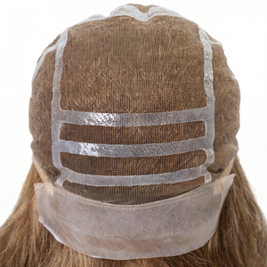 Parrucca Europea in <span class=keywords><strong>Capelli</strong></span> Umani con Pizzo HD, Antiscivolo in Silicone, Senza Colla, <span class=keywords><strong>Capelli</strong></span> Vergini, Densità 150%, per Pazienti con Alopecia e Cancro - Product Image 1