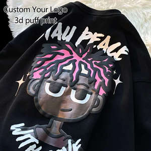 Camiseta Clásica Lisa de Algodón de Alto Gramaje con Logotipo Personalizado en Espuma 3D y Estampado Hinchado para Hombre - Product Image 2