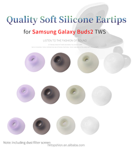6 pièces L M S Silicone embouts d'oreille Kits de protection bouchons d'oreilles pour Samsung <span class=keywords><strong>Galaxy</strong></span> <span class=keywords><strong>Buds</strong></span> <span class=keywords><strong>2</strong></span> embout de remplacement avec maille anti-poussière - Product Image 6
