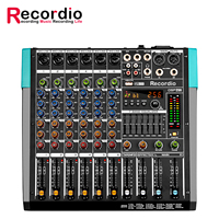 GAX-PA6 6 canaux Blueteeth Studio Audio Mixer DJ Sound Controller Interface USB Drive pour PC Enregistrement Entrée XLR Micr Jack