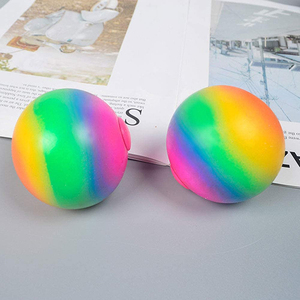 ลูกบอลบีบคลายเครียดสีรุ้ง ของเล่นเสริมพัฒนาการทางประสาทสัมผัส บรรเทาความเครียด ลดความวิตกกังวล ลูกบอลคลายเครียด DNA - Product Image 5