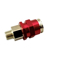 Kit de raccords rapides en nitrile anodisé rouge 1/4 pouce NPT, marque OEM, garantie 1 an, 0,1 kg, pour l'entretien automobile