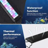 Lampe LED pour aquarium, spectre complet RGBW, lampe pour aquarium d'eau salée, IP67 IP68, pour terrariums, lumières d'aquarium pour algues marines