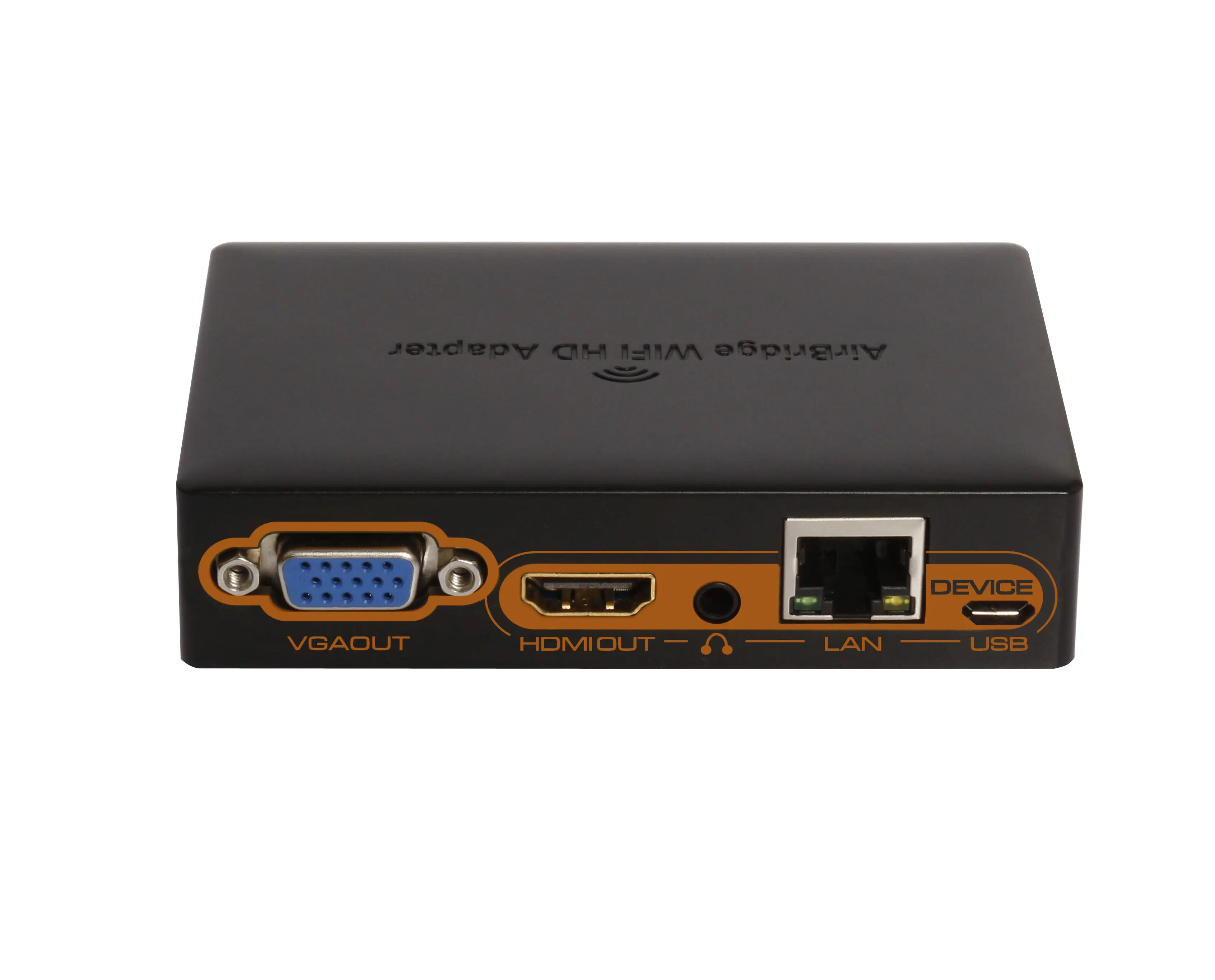 HDCN0010M1 WIFI HD Multi-Media Through WIFI or RJ45transmit signal to HDMI&VGA output , Support SM Card and USB
