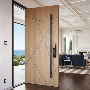 <span class=keywords><strong>Porte</strong></span> d'entrée pivotante en bois massif de luxe européen DJMI pour villa, extérieur, sécurité, entrée principale - Product Image 4