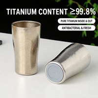 Mug léger et durable, double paroi, en titane pur, disponible en plusieurs couleurs, idéal pour les activités de plein air saines.
