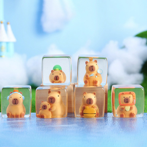 Figurine <span class=keywords><strong>de</strong></span> Kapibara mignonne et créative, en forme <span class=keywords><strong>de</strong></span> glaçon, anti-stress, décoration <span class=keywords><strong>de</strong></span> bureau, fabriquée en Chine, pour les enfants <span class=keywords><strong>de</strong></span> 7 à 12 ans, en résine XINZHIJI 1/12 - Product Image 2
