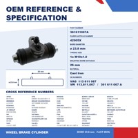 Cylindre de frein à roue refroidi par air, alésage 23,8 mm pour VW 1500 1600 KAEFER 1961-1981 OE 113 611 067 / 361 611 067 a Empi #   98-6216-B