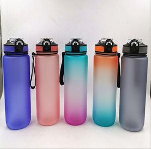 Vaso de sublimación a prueba de fugas, botella de agua potable sin <span class=keywords><strong>BPA</strong></span> con marcador de tiempo y pajita para garantizar que bebas agua - Product Image 3
