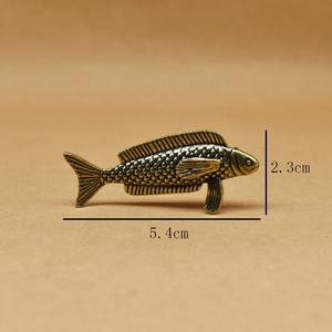1Pc Đồng Thau Giả Cổ Mềm Cá Tilapia Vàng Cá Rồng Mini Hình Tượng Để Trang Trí Nhà Trà Thú Cưng Đồng Bán Buôn Thủ Công Mỹ Nghệ - Product Image 6