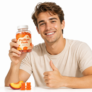 Gummies Détox Nettoyantes pour le Côlon, Fourniture d'Usine, Psyllium Husk+Graines de Lin, Véganes, Adultes, 60 Comprimés avec Gingembre et Magnésium - Product Image 4