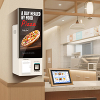 Kiosque de commande McDonald's en libre-service de 21,5 pouces, écran tactile IPS, surface brillante, boîtier métallique, kiosque de commande et de paiement de nourriture, SDK