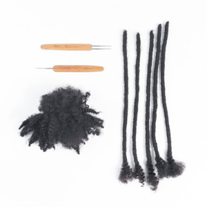 Listo para enviar 100% cabello humano Afro Kinky rizado a granel para Locs y ganchillo - Product Image 5