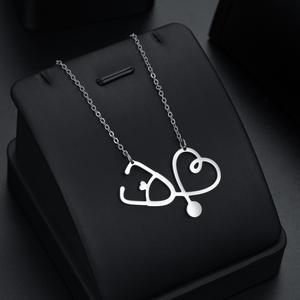 Fournisseur de bijoux transfrontalier le plus vendu : Collier pour femme en acier titane en forme de cœur LOVE, pendentif en gros, <span class=keywords><strong>Swea</strong></span> - Product Image 4