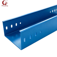Goulotte de câblage en poudre bleue RAL5017, entièrement fermée avec séparateur, disponible en taille personnalisée, fournie directement par l'usine