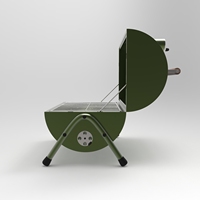 Barbecue à charbon de bois portable en acier inoxydable épaissi pour pique-nique et camping