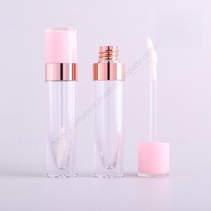 Tubo de brillo labial negro personalizado al por mayor de 6 ml, tubo de lápiz labial vacío, botella redonda blanca para rellenar bálsamo/aceite al por mayor - Product Image 5