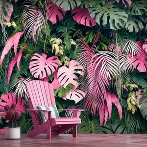 Feuilles tropicales foncées feuille photo papier peint botanique peler et coller papier peint pour salon <span class=keywords><strong>chambre</strong></span> décor - Product Image 3