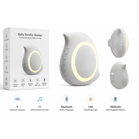 Berceau automatique pour poussette avec musique Bluetooth et lumière LED respirante pour bébé, accessoire de voyage, 11 sons de bruit blanc et minuteur