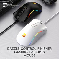 Grosir gaya sederhana ergonomis RGB USB kabel 7 tombol 1200-7200 DPI Mouse Gaming dapat diprogram