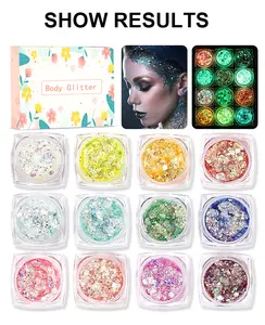 KHY Selective Color Benutzer definiertes Logo Kinder DIY Nail Art Glitter Cosmet Bodi Gesichts gel Schimmer Lidschatten Kosmetisches Haar Glitter Set