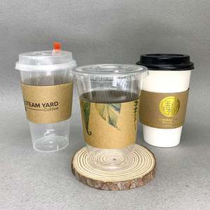 Gobelet en verre à design épaissi pour thé, café, eau, vin, boissons gazeuses avec couvercle, paille et manchon, dôme ambré pour eau minérale - Product Image 1