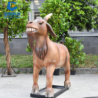 Animatronic Simulation d'animaux vivants Modèle de chèvre artificielle pour parc d'attractions Musée Zoo Décoration
