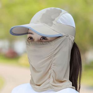 Gorra de Pesca Multifuncional UPF 50+ con Protección Solar para Cola de Caballo, Gorra de Béisbol para Viajes de Verano y Playa con Protección de Cuello Extraíble - Product Image 3