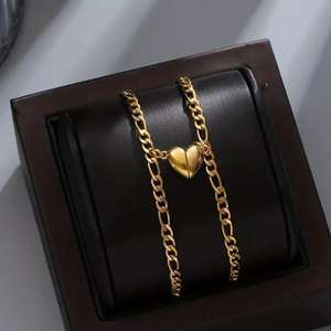 Nouveau Bracelet Magnétique en Alliage Ajustable Cœur <span class=keywords><strong>Couple</strong></span>, Tendance et <span class=keywords><strong>Original</strong></span>, Idéal <span class=keywords><strong>Cadeau</strong></span> Enfant - Product Image 2