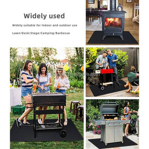 60*40 pouces barbecue grill extérieur pelouse feu de camp tapis poulet Barbecue gril foyer extérieur poêle couverture ignifuge tapis - Product Image 4