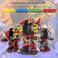 Manèges pour enfants d'occasion à vendre : Robot de parc d'attractions avec musique et lumière nocturne, en fibre de verre et métal, pour centre commercial