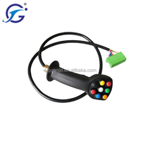 Manette industrielle à 6 boutons et 1 interrupteur de sécurité pour tous types de joysticks, garantie 6 mois, inspection vidéo pour rapport