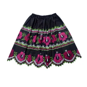 2023 Beautiful Floral Printed 100% Polyester Fabric Island Style Hawaiian Print Skirt For Women